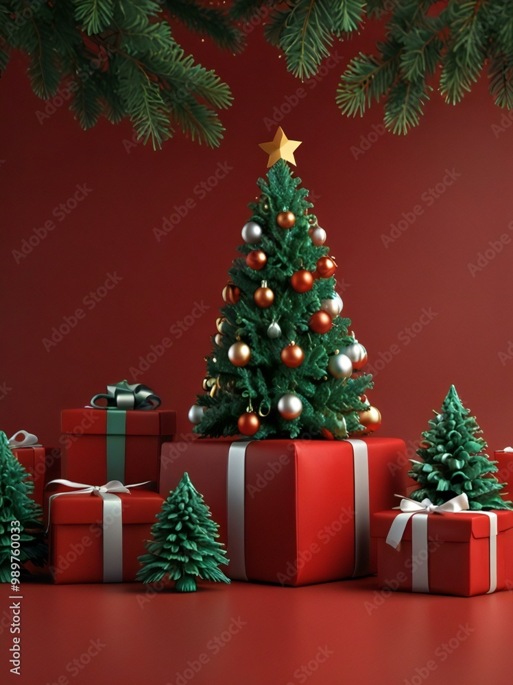 christmas tree with gifts christmas tree with gifts
