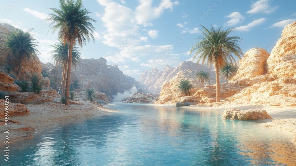 Fototapeta premium Oasis in the Desert