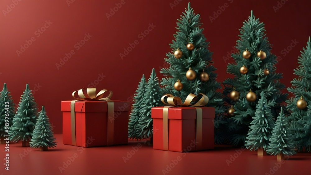 christmas tree with gift boxes christmas tree with gift boxes