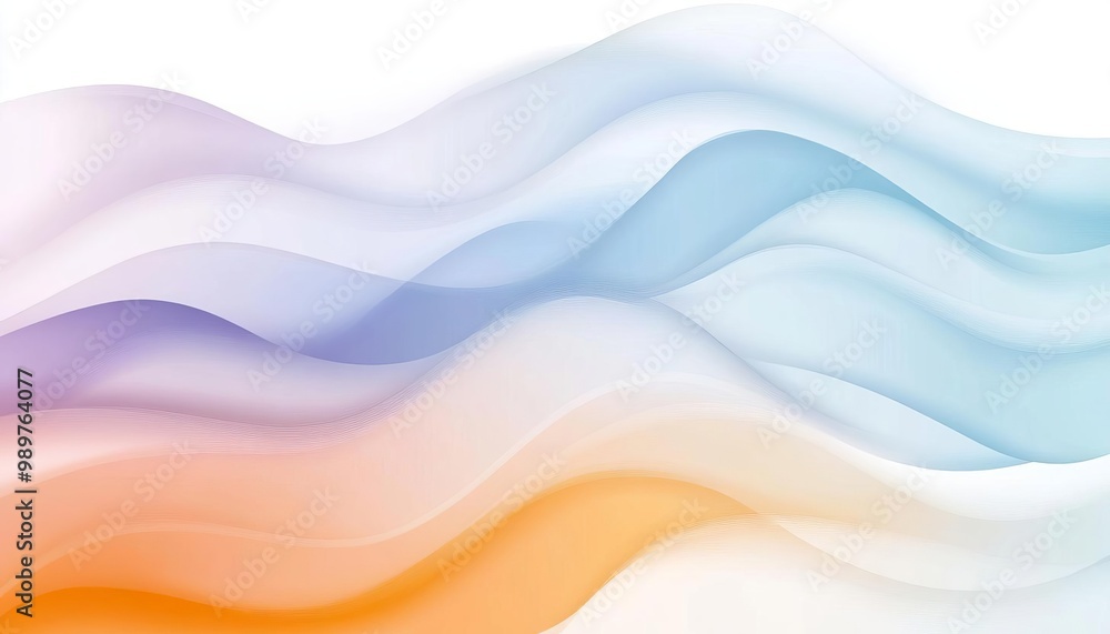 Flowing wave patterns with smooth, gentle curves in pastel shades, flat design, top view, calmness theme, water color, Triadic Color Scheme Flowing wave patterns with smooth, gentle curves in pastel shades, flat design, top view, calmness theme, water color, Triadic Color Scheme