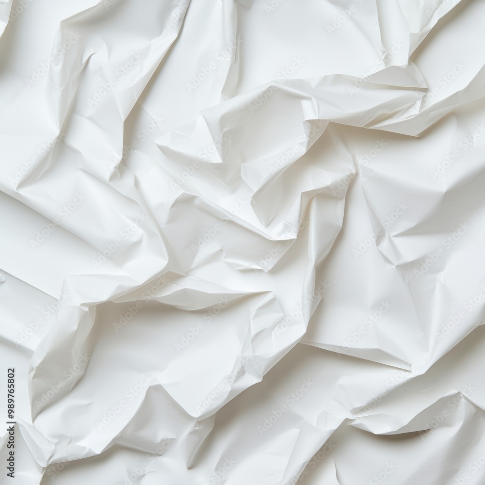 Obraz premium Crumpled white paper background