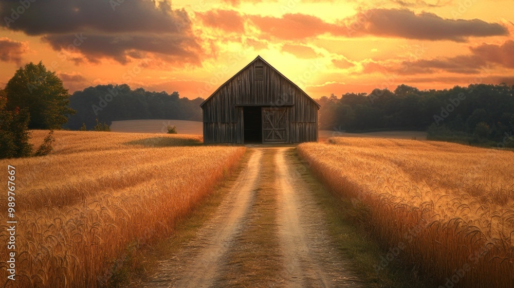 Rustic Barn at Sunset Rustic Barn at Sunset