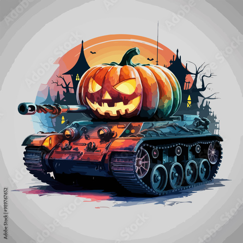 halloween background with pumpkins