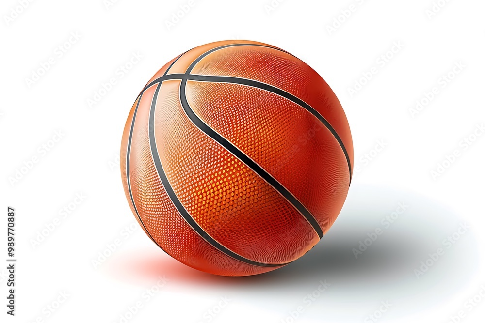Obraz premium Basketbal isolated on white background. 3D rendering.