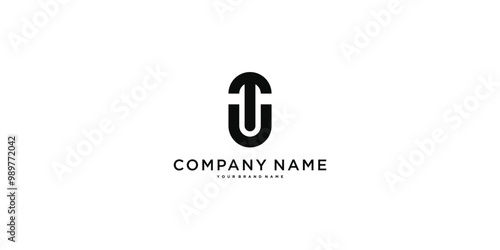 UT or TU letter logo design. Creative U T letter icon. Premium Vector