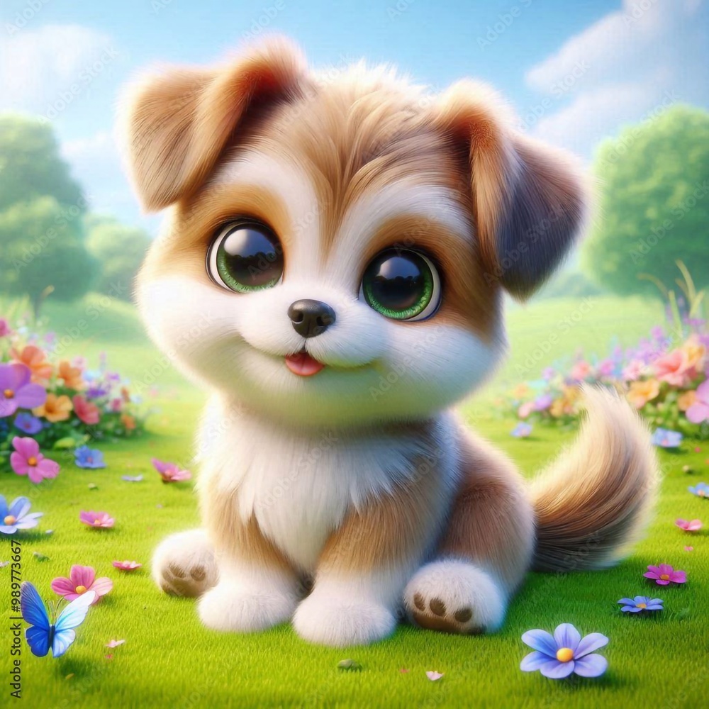 Obraz premium 3D niedlicher Welpe