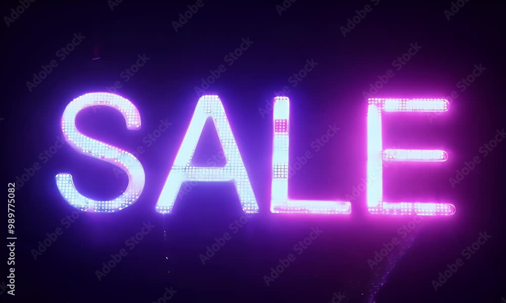 Neon sign video shows the word Neon sign video shows the word
