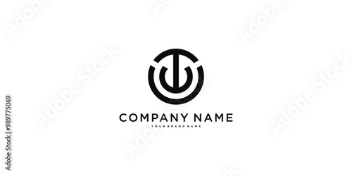 OT or TO letter logo design. Creative O T letter icon. Premium Vector