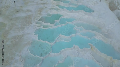 Drone - Pammukale, Turkiye - Travertines