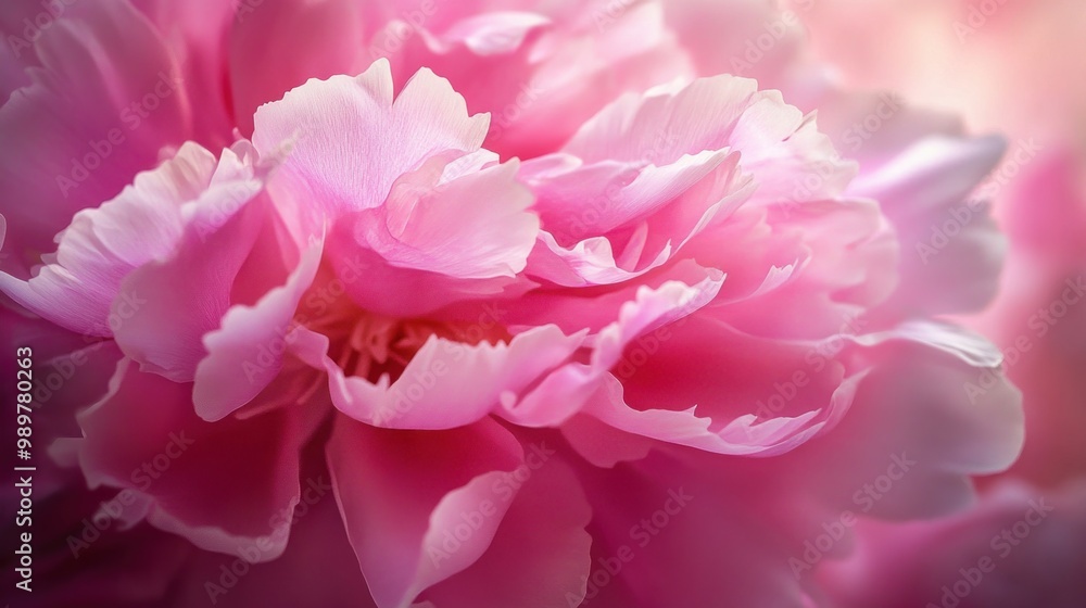 Close-up of a Pink Peony Flower Close-up of a Pink Peony Flower