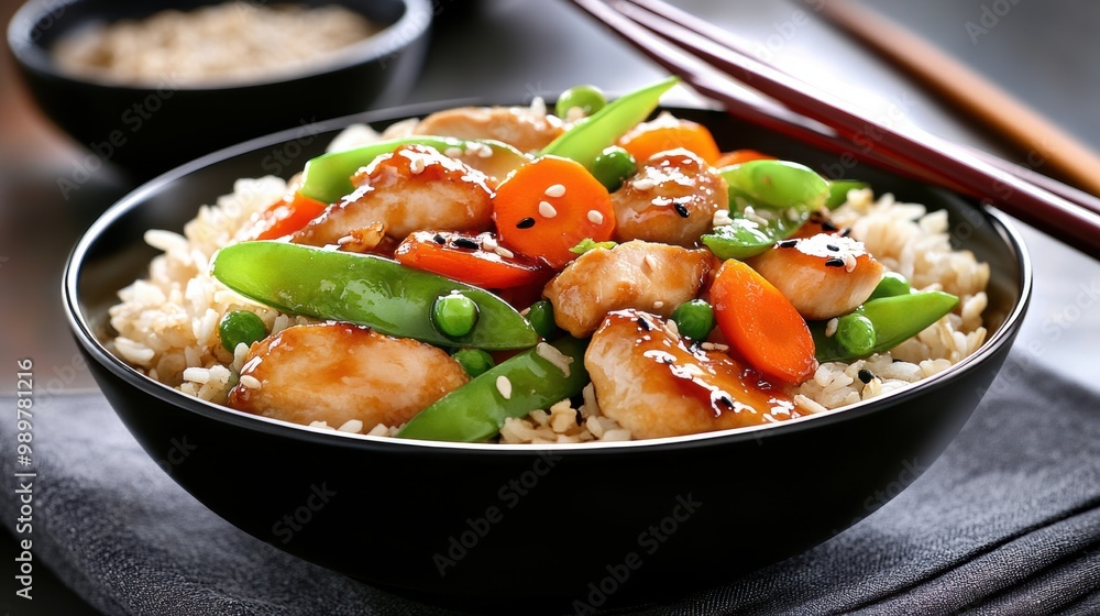 Delicious Chicken and Vegetable Stir Fry Bowl Delicious Chicken and Vegetable Stir Fry Bowl