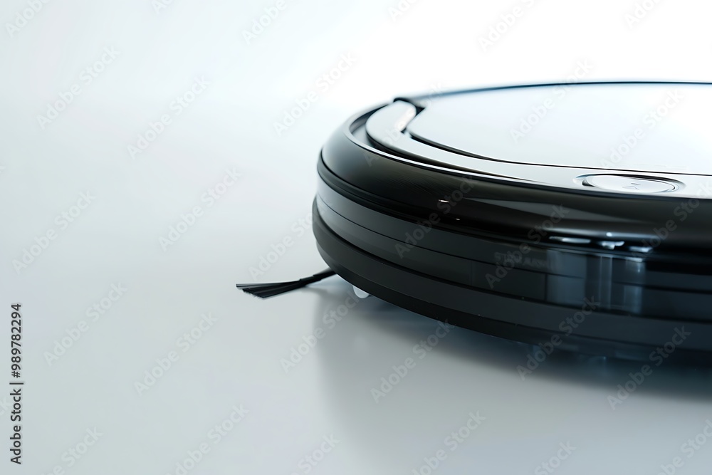 Robotic vacuum cleaner isolated on white background. Robotic vacuum cleaner isolated on white background.