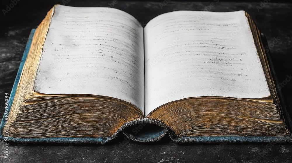 Obraz premium Open Old Book with Grunge Texture