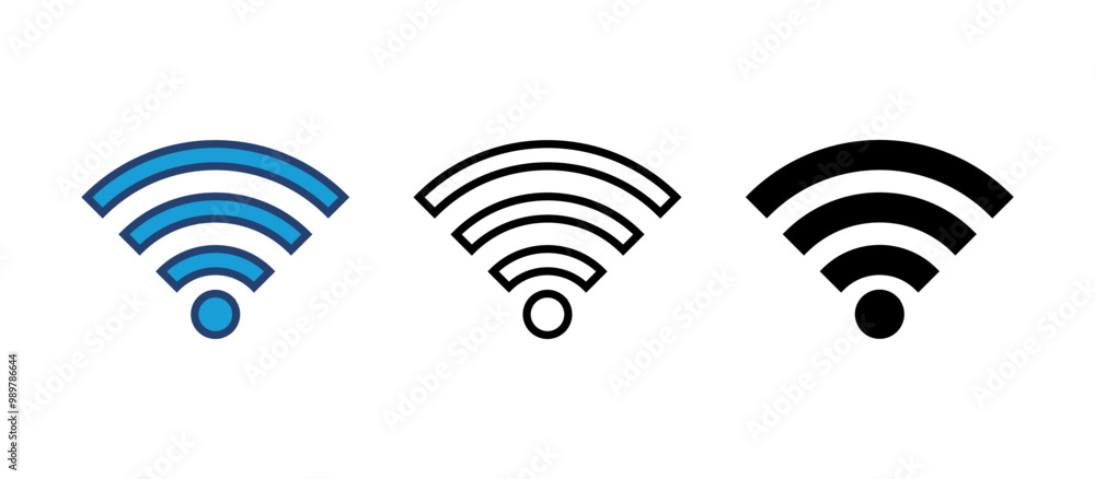 Wifi icon vector. signal vector icon. Wireless icon vector Wifi icon vector. signal vector icon. Wireless icon vector