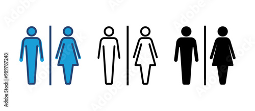 Toilet icon vector. restrooms icon vector. bathroom sign. wc, lavatory
