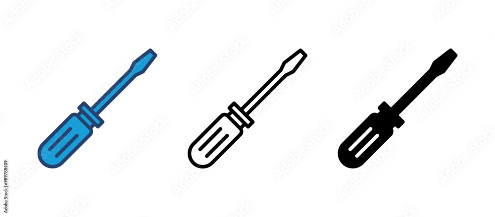 Screwdriver icon vector. tools icon vector Screwdriver icon vector. tools icon vector