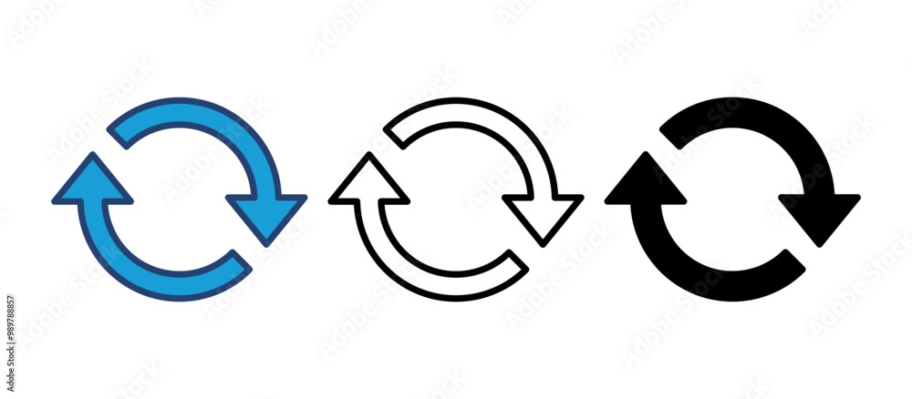 Refresh icon vector. Reload icon vector. Update icon. Refresh icon vector. Reload icon vector. Update icon.