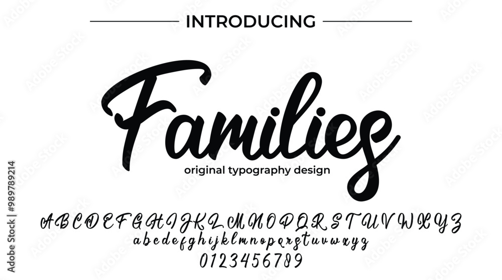 Families Font Stylish brush painted an uppercase vector letters, alphabet, typeface Families Font Stylish brush painted an uppercase vector letters, alphabet, typeface
