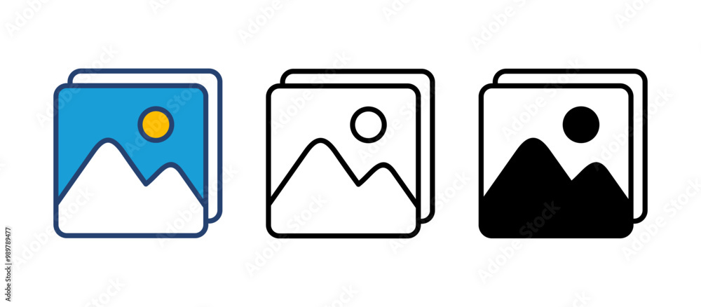 Picture icon vector. photo gallery icon symbol