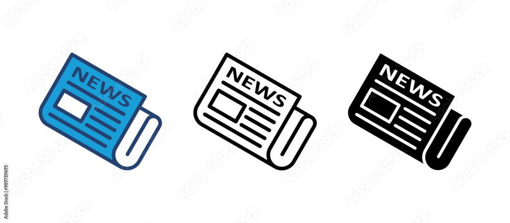 Newspaper icon vector. news paper vector sign Newspaper icon vector. news paper vector sign