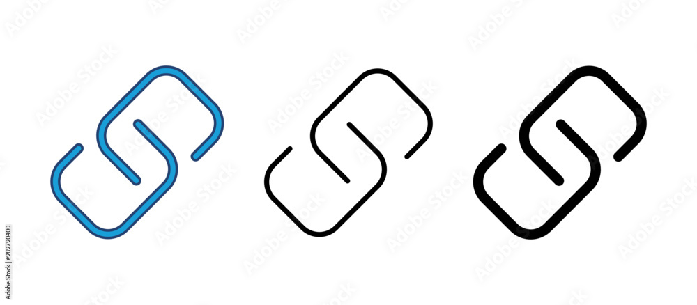 Link icon vector. Hyperlink chain symbol. Link icon vector. Hyperlink chain symbol.
