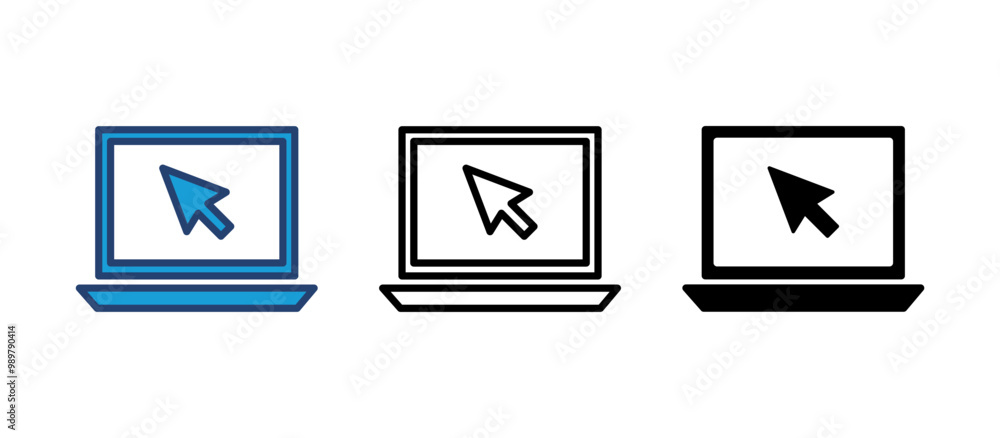 Laptop icon vector. computer icon vector Laptop icon vector. computer icon vector