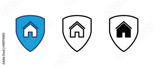 home insurance icon vector. home protection icon