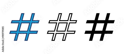 Hashtag icon vector. hashtag symbol