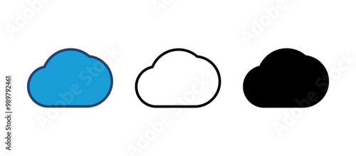 cloud icon vector. cloud vector icon