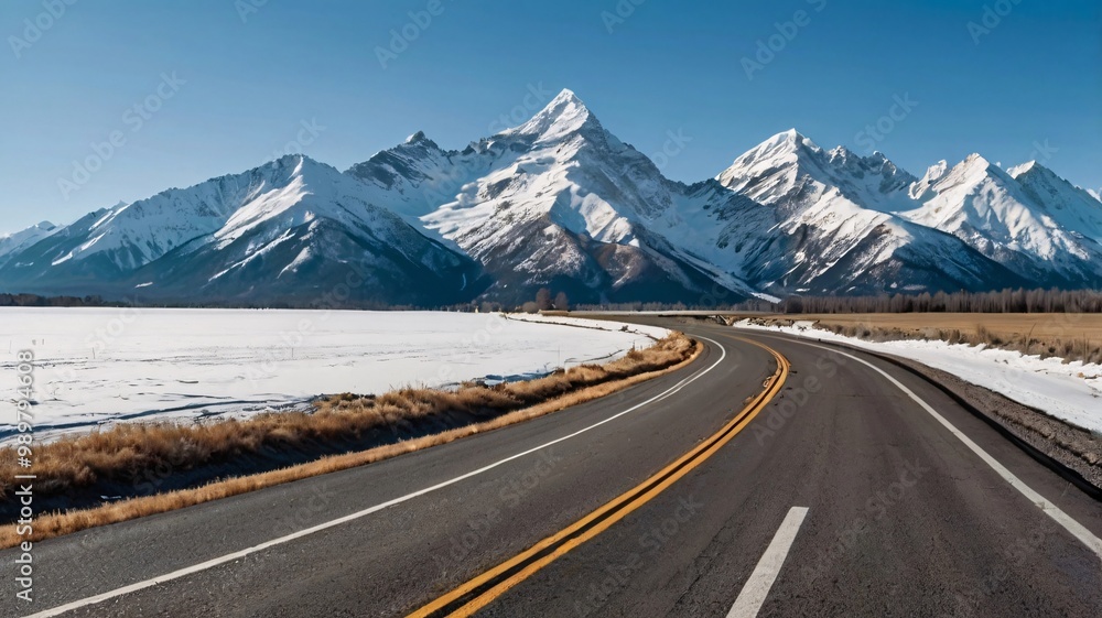 Fototapeta premium A Beautiful highway road