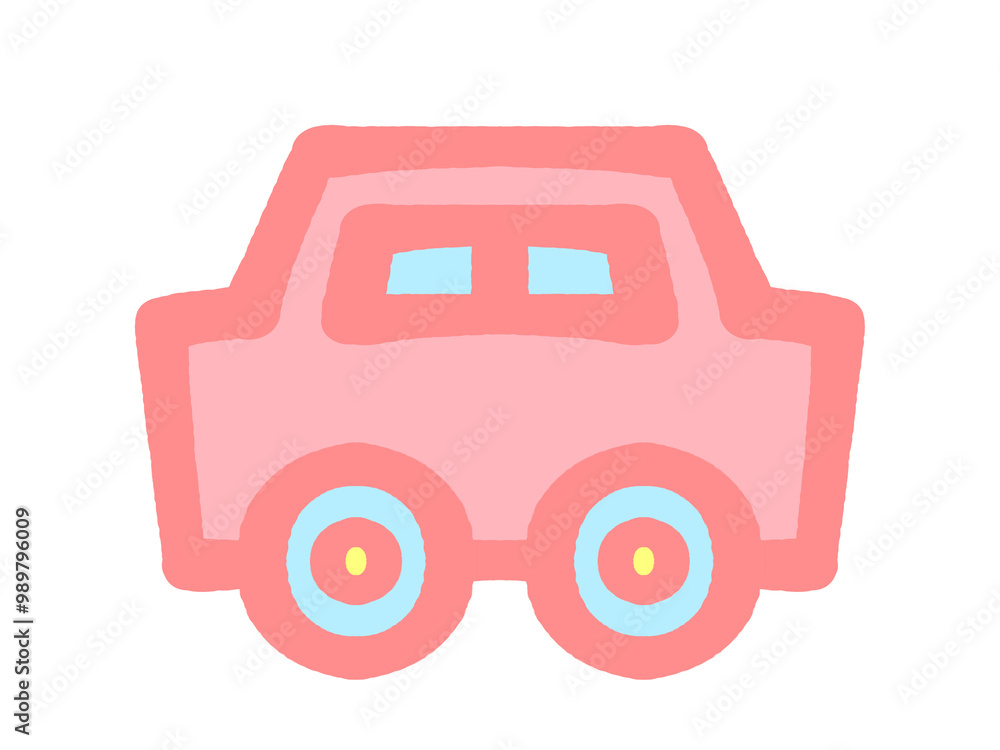 落書き風の赤い自動車のイラスト素材 落書き風の赤い自動車のイラスト素材