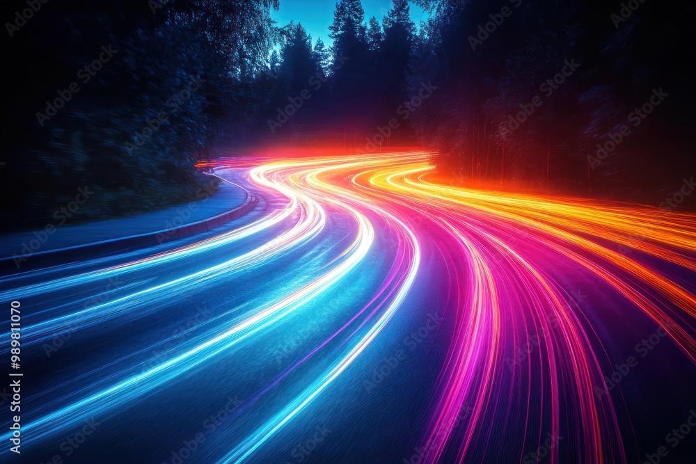 Abstract Road Light Trails Abstract Road Light Trails