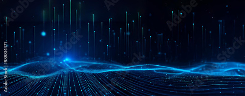 Innovative Digital Background for Network Abilities, Technological Processes, Digital Storage, Science, and Education