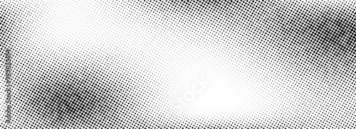 Grunge halftone dust texture. Bitmap sand particle wallpaper. Fading grit noise background. Retro pop art pixel backdrop. Anime or manga comic overlay. Vector dots or speckles vanishing gradient