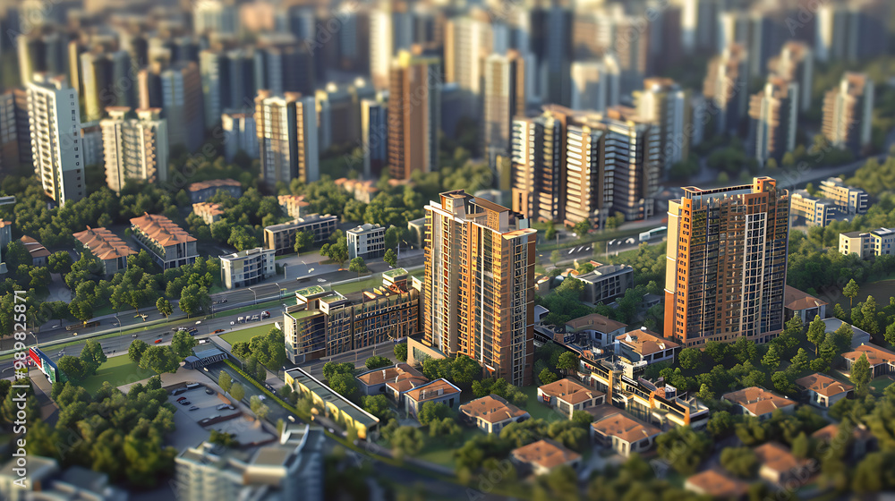 Obraz premium 3d city