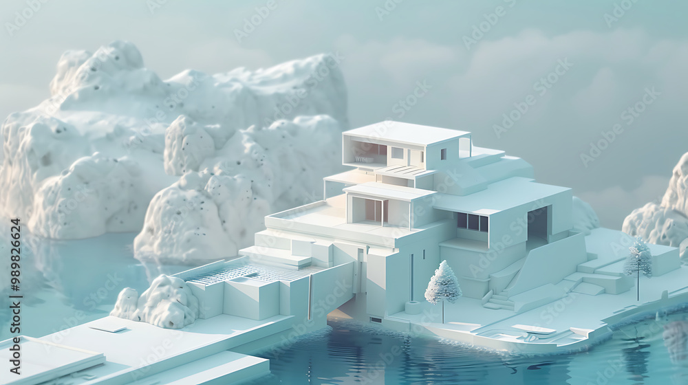 Obraz premium 3d render building design