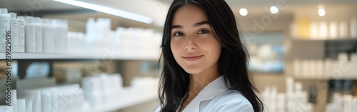 Wallpaper Mural Skincare professional confidently standing in a beauty store Torontodigital.ca