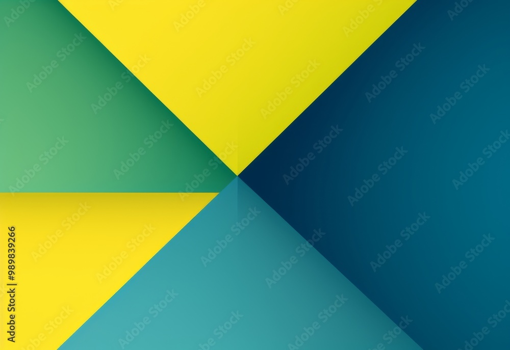 a blue, green, and yellow color scheme with a simple geometric design a blue, green, and yellow color scheme with a simple geometric design