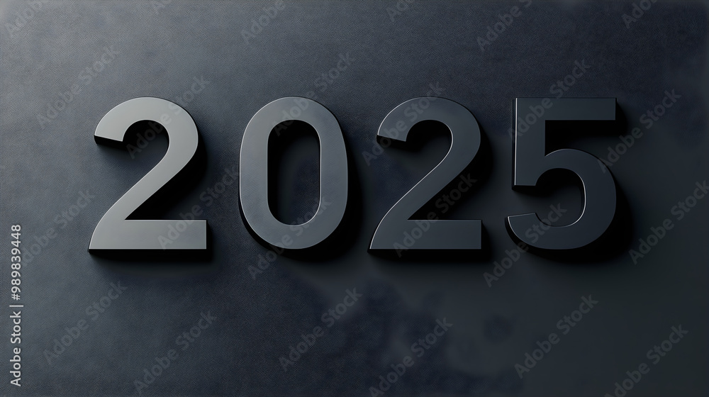 2025 where the digits are cut out from a simple background using negative space., 2025 where the digits are cut out from a simple background using negative space.,