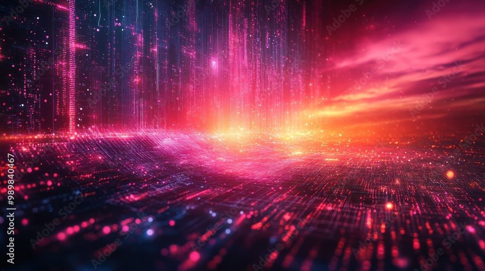 Fototapeta premium Abstract Digital Landscape