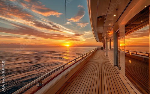 Wallpaper Mural Sunset on the deck of a cruise ship in the Caribbean Sea. Torontodigital.ca