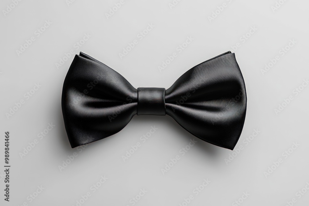 A classic black bow tie isolated on a white background. A classic black bow tie isolated on a white background.