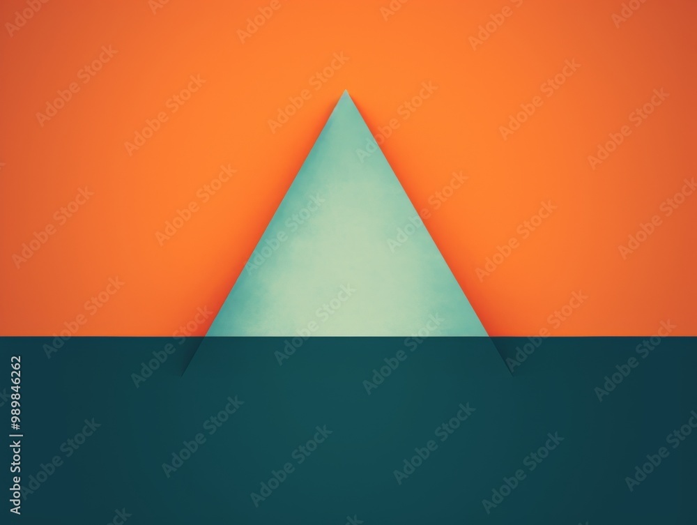 an orange triangle in the lower right corner, complemented by teal and navy blue hues against a plain white background. an orange triangle in the lower right corner, complemented by teal and navy blue hues against a plain white background.