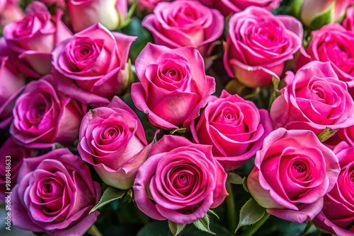 Beautiful Bunch of Pink Roses Freshly Cut in a Soft Focus for Floral Arrangements and Decor