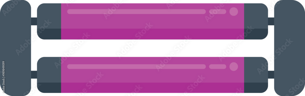 Simple illustration featuring a purple gymnastic stick barbell, ideal for showcasing fitness concepts Simple illustration featuring a purple gymnastic stick barbell, ideal for showcasing fitness concepts