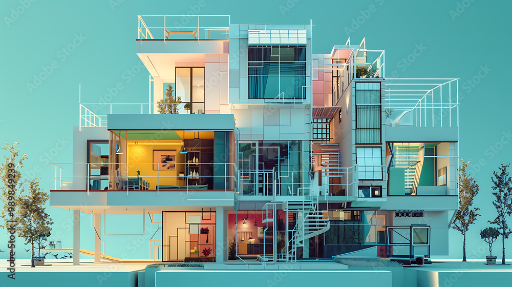 3d render house exterior 3d render house exterior