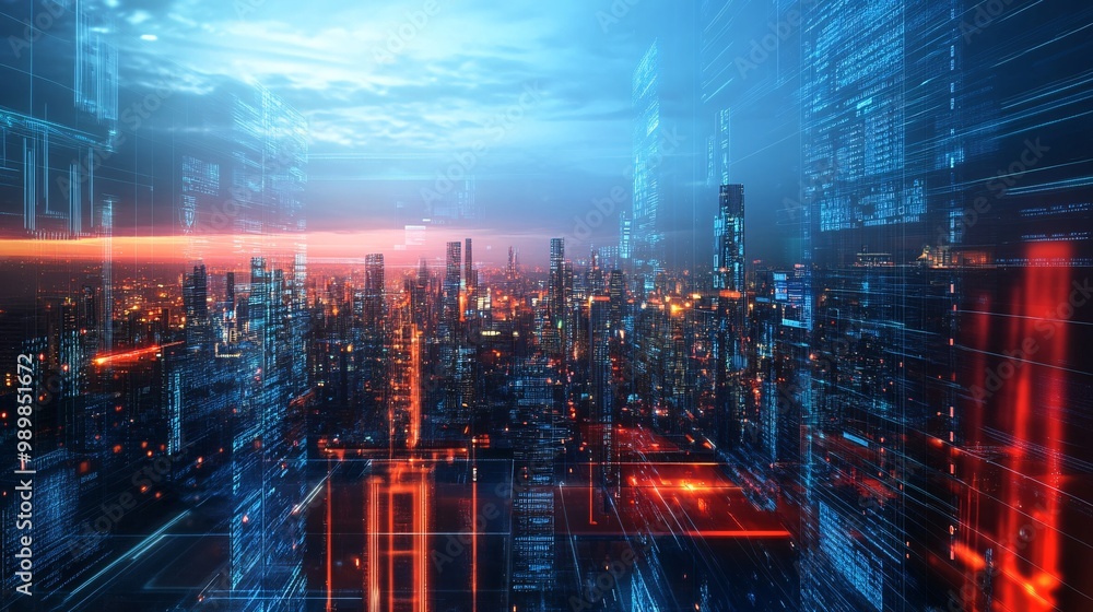 Future City: AI World Embracing Digital Control in a Futuristic Urban Landscape with Innovative Technology Future City: AI World Embracing Digital Control in a Futuristic Urban Landscape with Innovative Technology