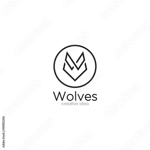 Wolf Creative Concept Logo Design Template