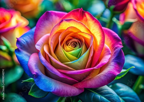 Beautiful Rose Illustration in Vibrant Colors Perfect for Floral Designs and Romantic Themes