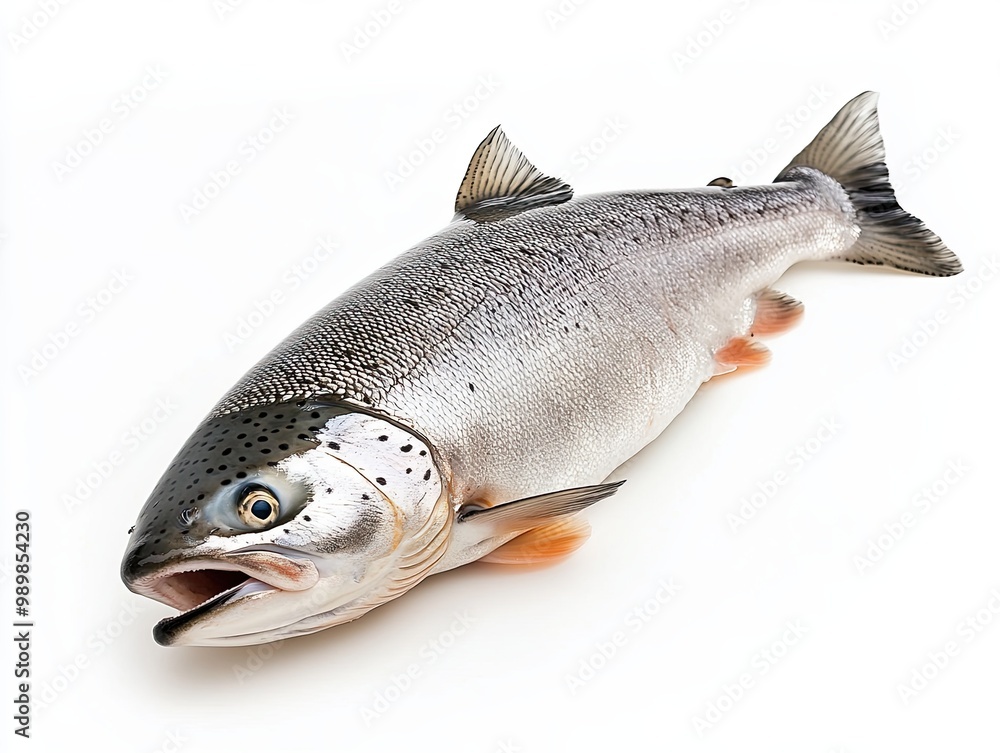 Obraz premium Salmon isolated on white background